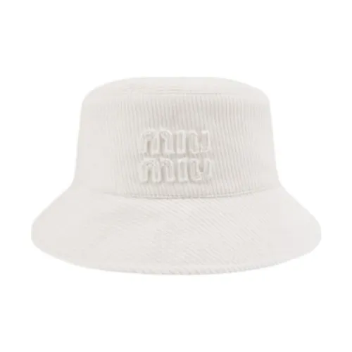 MIU MIU Шляпы ведра Женские Белый Синий Коричневый
