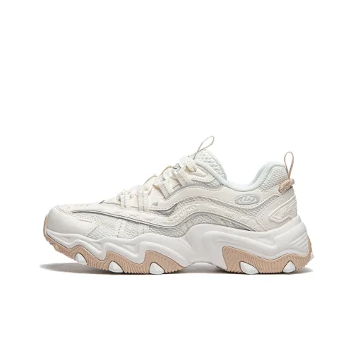 LINING Cat's Claw Lite 2 Амортизаторы Шок Резистентный Низкий Топ Толстая Подошва Кроссовки Женские Айвори