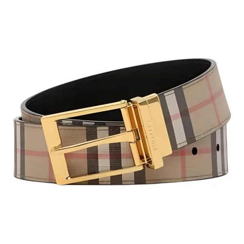 Burberry Металлическая булавка дизайн искусственная кожа хлопок кожа ремни мужской коричневый ширина 3,5 см