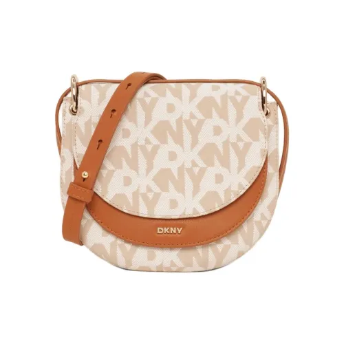 DKNY Кожа и Полиэстер Смесь Сумка через плечо Средняя Женская Светлый Умбра