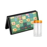 Средний размер магнитный шахматы с животными 17x9 см + банка для хранения