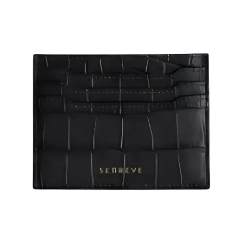 SENREVE Крокодиловый узор Тисненая кожа Кошелек Женские Черный Золотой