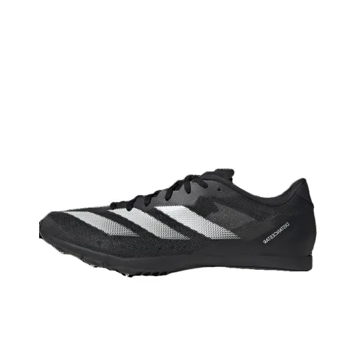Adidas Distancestar Slip-resistant Abrasion-resistant Low Top Спринт Беговые кроссовки Мужской Черный Белый