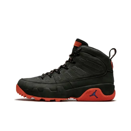 Jordan Air Jordan 9 Retro Boot Амортизация Износостойкий MID Топ Винтажные баскетбольные кроссовки Мужские Черные Красные