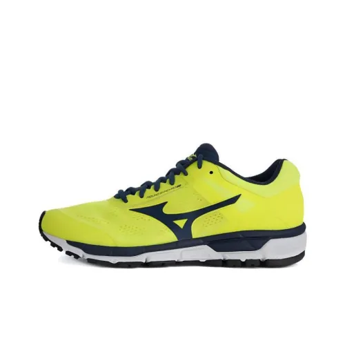 Mizuno Shock Absorbers Устойчивые к истиранию противоскользящие низкие беговые кроссовки для мужчин желтые темно-синие