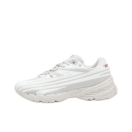 DIESEL D Airspeed Low Полосатый Низкий Топ Повседневная Обувь Женская Белая