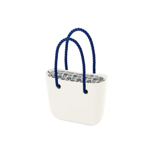 O Bag Термопластичный Комплекс Полиэстер Сумка Женская Молочно-белая и Синяя