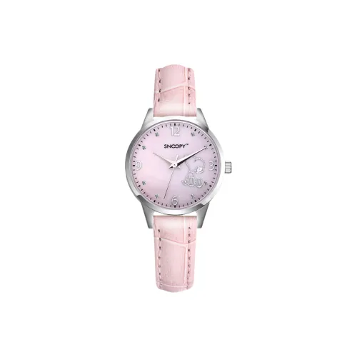 Снупи Кварцевый Movement Унисекс Часы 28 мм Розовые