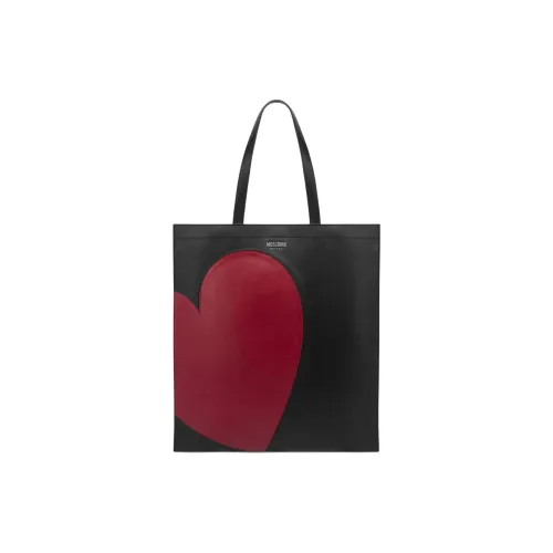 MOSCHINO Телячья кожа Тоут Сумка Сумка для покупок Сумка на плечо Сумка Унисекс Черный Красный