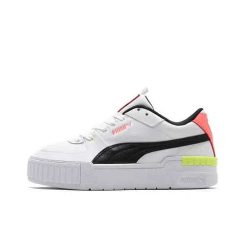 PUMA Cali Sport Low Топ Кроссовки для скейтбординга Женские Белые Черные Розовые