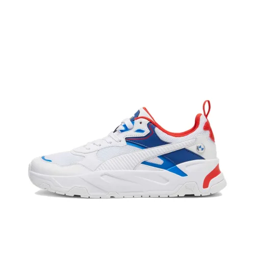 PUMA BMW M Motorsport Низкий Топ Повседневная Обувь Мужская Белый Синий Красный