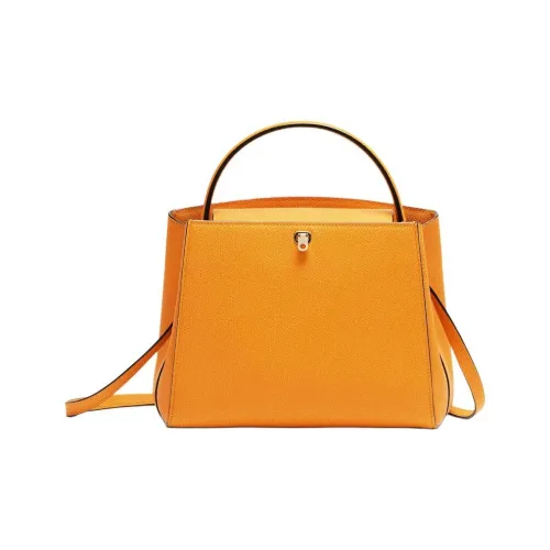 Valextra Brera Millepunte Телячья кожа Сумка через плечо Сумка среднего размера Женская Шафраново-желтая