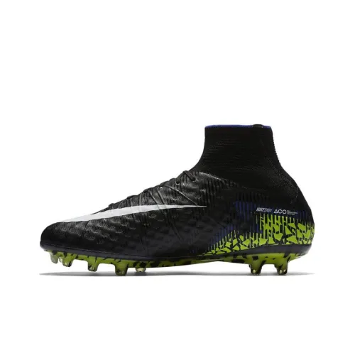 Nike AG Искусственная трава Амортизаторы Shock Absorbers Противоскользящие Устойчивые к истиранию Дышащие Футбольные бутсы Мужские Черные Зеленые