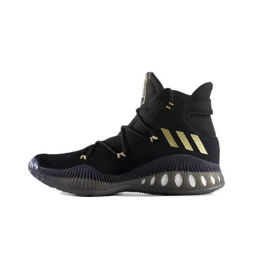 Adidas Crazy Explosive Низ Прочный Устойчивый к истиранию Высокий Топ Баскетбольные кроссовки Мужской Raven
