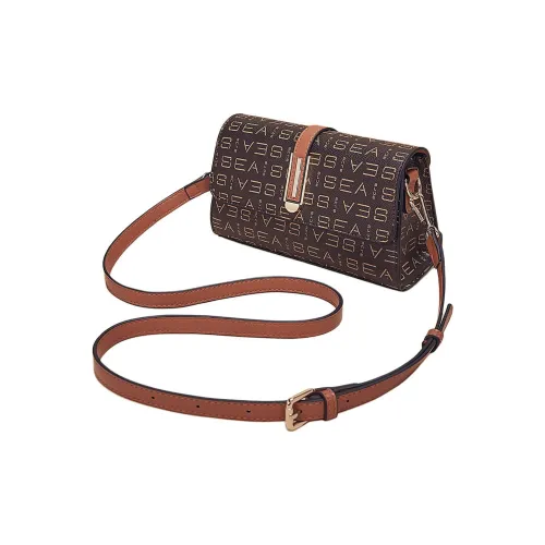 MARINO ORLANDI Сумка через плечо из синтетической кожи среднего размера женская кофейного цвета