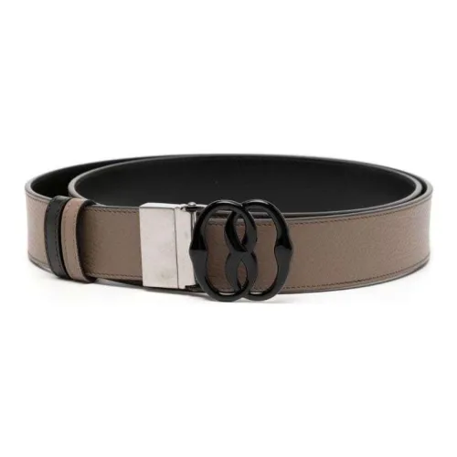 BALLY Логотип пряжка плавная пряжка телячья кожа кожаные ремни мужской цвет тауповый ширина 4CM