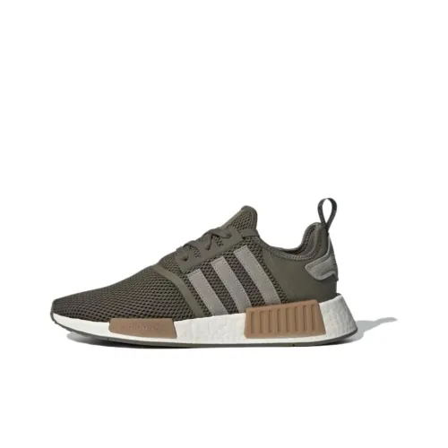 Adidas Originals NMD_R1 Slip-resistant Abrasion-resistant Low Top Casual Shoes Men's Olive Green