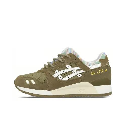 Asics Gel Lyte 3 Low Топ Беговые кроссовки Женские Оливково-зеленый