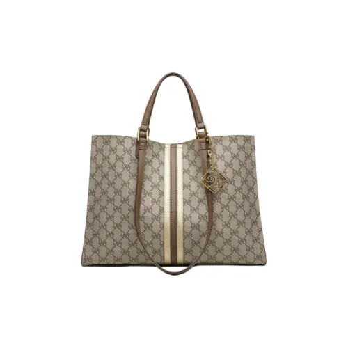 PIERRE CARDIN PVC Тоут Сумка Сумка для покупок Сумка Сумка через плечо Средняя Женская Темный хаки