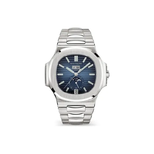 PATEK PHILIPPE Автоматический Механический Механизм Мужские Спортивные Элегантные Часы Серии NAUTILUS 40,5 мм Синий