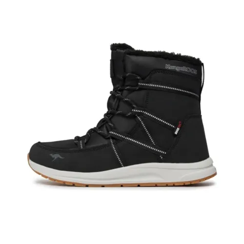 KangaROOS Термостойкие противоскользящие короткие снегоботинки женские черные