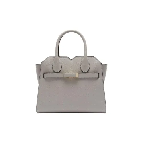 Valextra Millepunte Мягкая Телячья Кожа Сумка через плечо Сумка Мини Женская Серый Белый