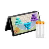 Средний размер магнитный шашки 17x9 см + банка для хранения