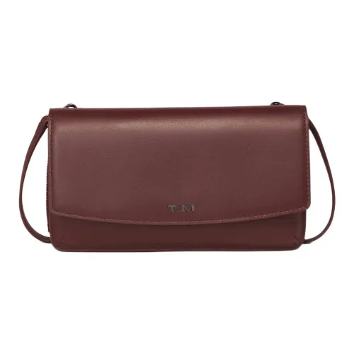 TUMI Кожа Кошелек Сумка через плечо Женская Каберне Совиньон Цвет
