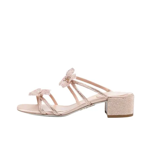 RENE CAOVILLA Слипоны 4CM Женские Розовые