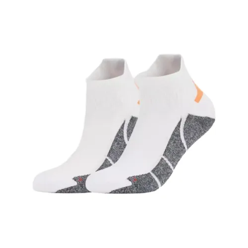 XTEP Беговые носки Мужские 1 упаковка Белый Оранжевый