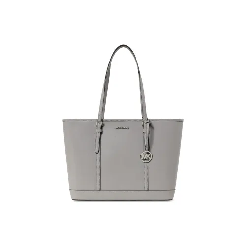 MICHAEL KORS Jet Set Travel Искусственная кожа Тоут Сумка Сумка для покупок Сумка на плечо Сумка Большая Женская Жемчужно-серый