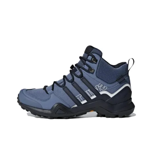 adidas Terrex SwiftTerrex SWIFT R2 MID GTX Устойчивый к истиранию MID Топ Походная обувь Женская Синий Черный
