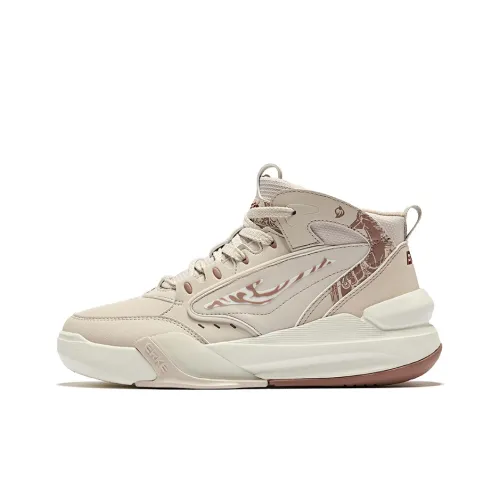 Erke Tang Palace Night Garden 3 Скейтборд Кроссовки MID Топ Окрашенный Серый Корица Пудра Женские