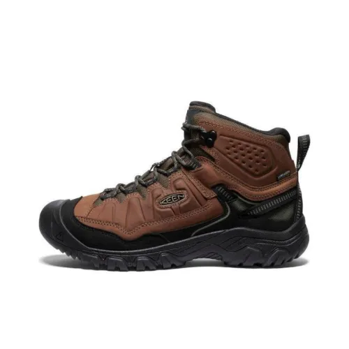 Keen Targhee 4 MID WP Уличная обувь Высокий верх Коричневый Черный Мужской