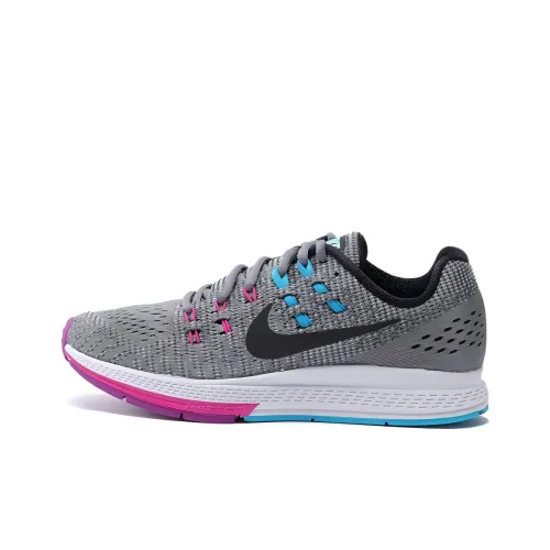 Nike Zoom Structure 19 Амортизаторы Устойчивые к истиранию Низкий Топ Тренировочные Беговые кроссовки Женские Серый