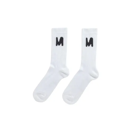 MSGM 1 шт Белый Женские Носки до икры MID