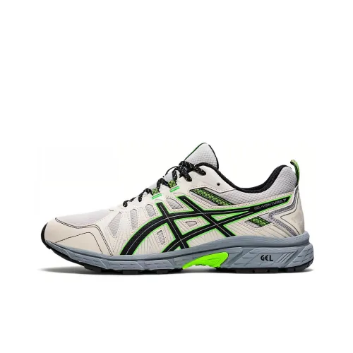 Asics Gel Venture 7 Устойчивые к истиранию Низкие Кроссовки для Бега Мужские Белый Черный