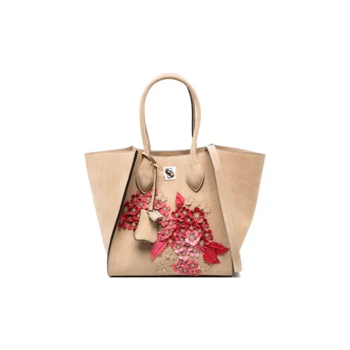 ERMANNO SCERVINO Телячья кожа Тоут Сумка Сумка для покупок Сумка Женская Бежевая Розовая Красная