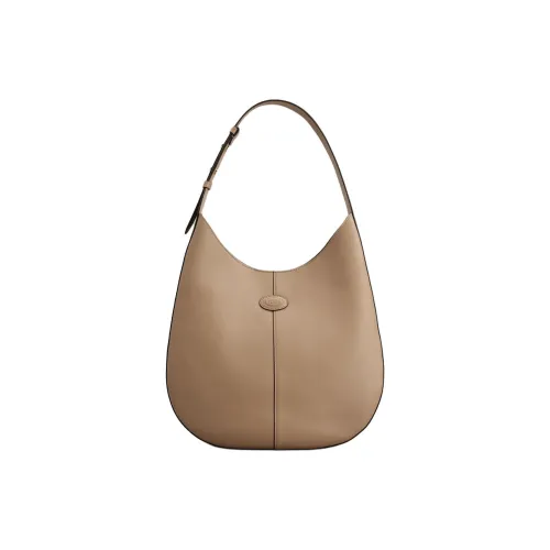 TOD'S DI с рельефной телячьей кожей сумка-хобо сумка сумка через плечо женская бежевая