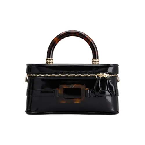 Roger Vivier Belle Vivier Телячья кожа Сумка через плечо Сумка Мини Женская Черная