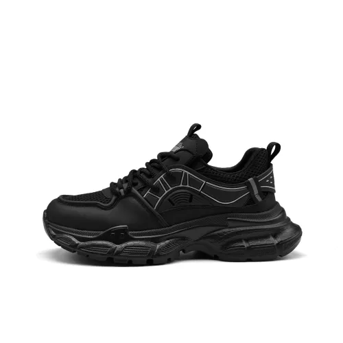 HLA Повседневные Дышащие Сетчатые Увеличивающие Высоту Спортивные Кроссовки Устойчивые к Износу Универсальные Кроссовки с Толстой Подошвой Мужские