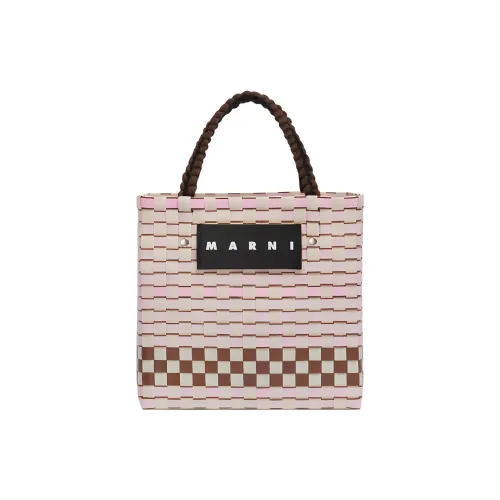 MARNI Полипропиленовая сумка-тоут сумка для покупок женская розовая и коричневая