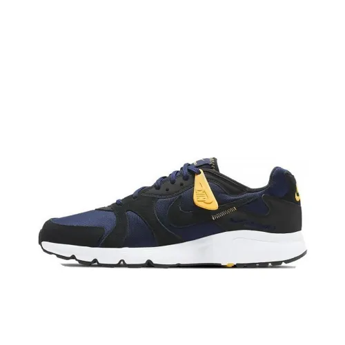 Nike Atsuma Shock Absorbers Slip-Resistant Low Top Casual Running Shoes Unisex Black Yellow Blue Найк Атсума Шок Абсорберз Антискользящий Низкий Топ Повседневные Беговые Кроссовки Унисекс Черный Желтый Синий