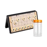 Средний размер магнитный набор для шахмат 17x9 см + банка для хранения