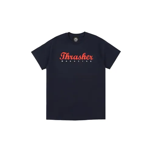 Thrasher Темно-синяя унисекс футболка