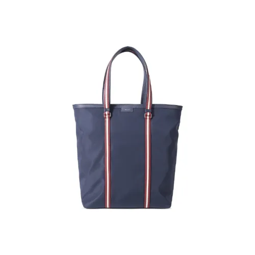 BALLY Ткань с кожаными вставками Тоут Сумка Сумка для покупок Сумка Мужская Полночный синий