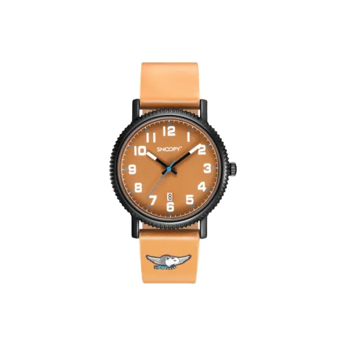 Снупи Кварцевый Movement Унисекс Часы 34,5 мм Желтые