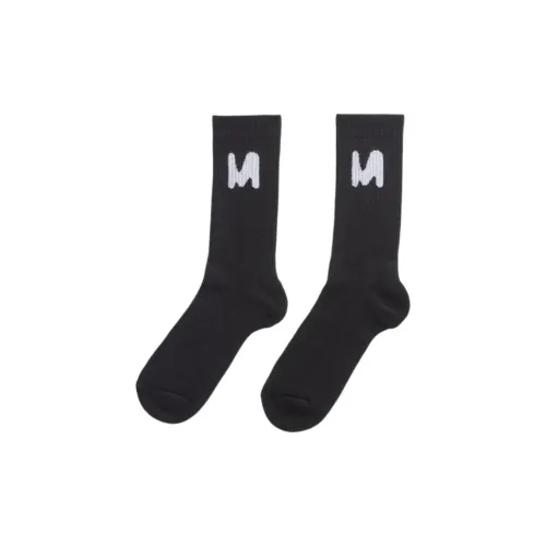 MSGM 1 шт Черные Женские Носки до икры MID