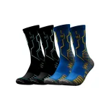 Чёрный + Сапфир, не нижняя юбка и эластичные баскетбольные носки [2 пары]