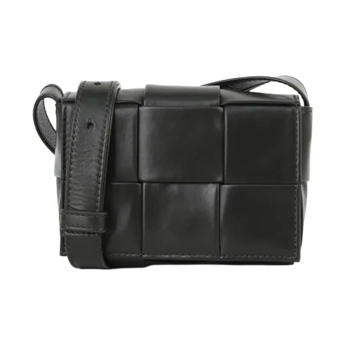 Bottega Veneta Cassette Коровья кожа Сумка через плечо Сумка на плечо Мужская Черная